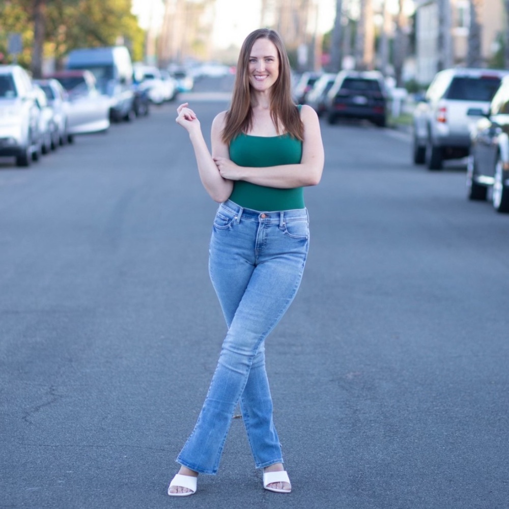 Express Light Blue Boot Cut Jeans